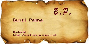 Bunzl Panna névjegykártya